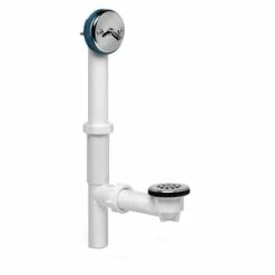 Promo 🔥 Dearborn True Blue® Bath Waste Full Kit Plastic Tubular Trip-Lever Stopper in Chrome ✨