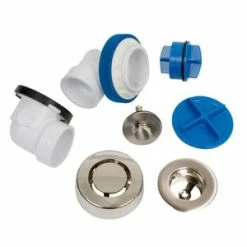 Wholesale ❤️ Dearborn True Blue® Plastic Push-Pull Drain in Brushed Nickel 👏