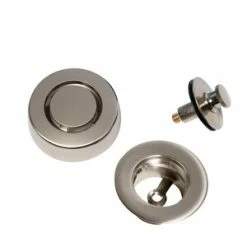 Promo 💯 Dearborn True Blue® Brass Push and Pull Stopper in Brushed Nickel 🛒