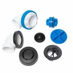 Hot Sale 🎉 Dearborn True Blue® PVC Bath Waste Half Kit Uni-Lift Stopper with Test Kit in Matte Black 🛒