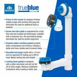 Outlet 😍 Dearborn True Blue® FLEX PVC Toe-Tap Drain in Chrome 😉 -Drainage Parts Shop Query 435