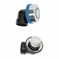 Coupon 👍 Dearborn True Blue® ABS Bath Waste Half Kit Toe-Tap Stopper with Test Kit in Chrome 😍