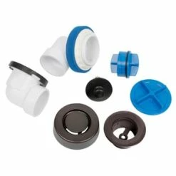 Promo 💯 Dearborn True Blue® PVC Bath Waste Half Kit Uni-Lift Stopper with Test Kit in Oil Rubbed Bronze 🔔