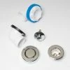 Budget 🛒 Dearborn True Blue® PVC Bath Waste Half Kit Push-Pull Stopper without Test Kit in Chrome 👏 -Drainage Parts Shop Query 541