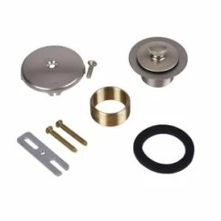 Best Pirce 👏 Dearborn UltraShine® Brass Lift & Turn Drain in Satin Nickel 🎉