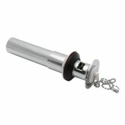 Discount 🥰 Dearborn 1-1/4 in. Cast Brass and Rubber Overflow Plug in Polished Chrome 👏