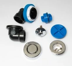 Cheap 👏 Dearborn True Blue® ABS Bath Waste Half Kit Push-Pull Stopper with Test Kit in Chrome 👍
